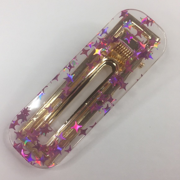 ⚜️[𝟯/$𝟭𝟴]⚜️Purple Star Simple Hair Clip New - Picture 2 of 5